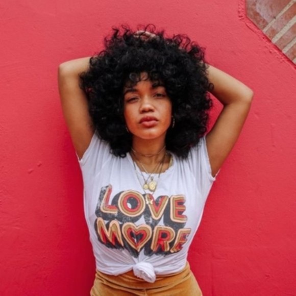 LOVE MORE yellow mustard Graphic T-Shirt Tee - Picture 3 of 7